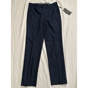 NEW Van Heusen Manvell Dress Pants Men's Size 34 x 34 Flat Front Blue Pockets